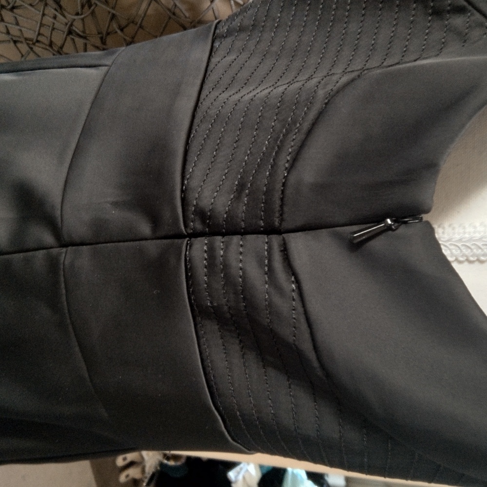 White House Black Market Black Satin Corset Top - Picture 4 of 7